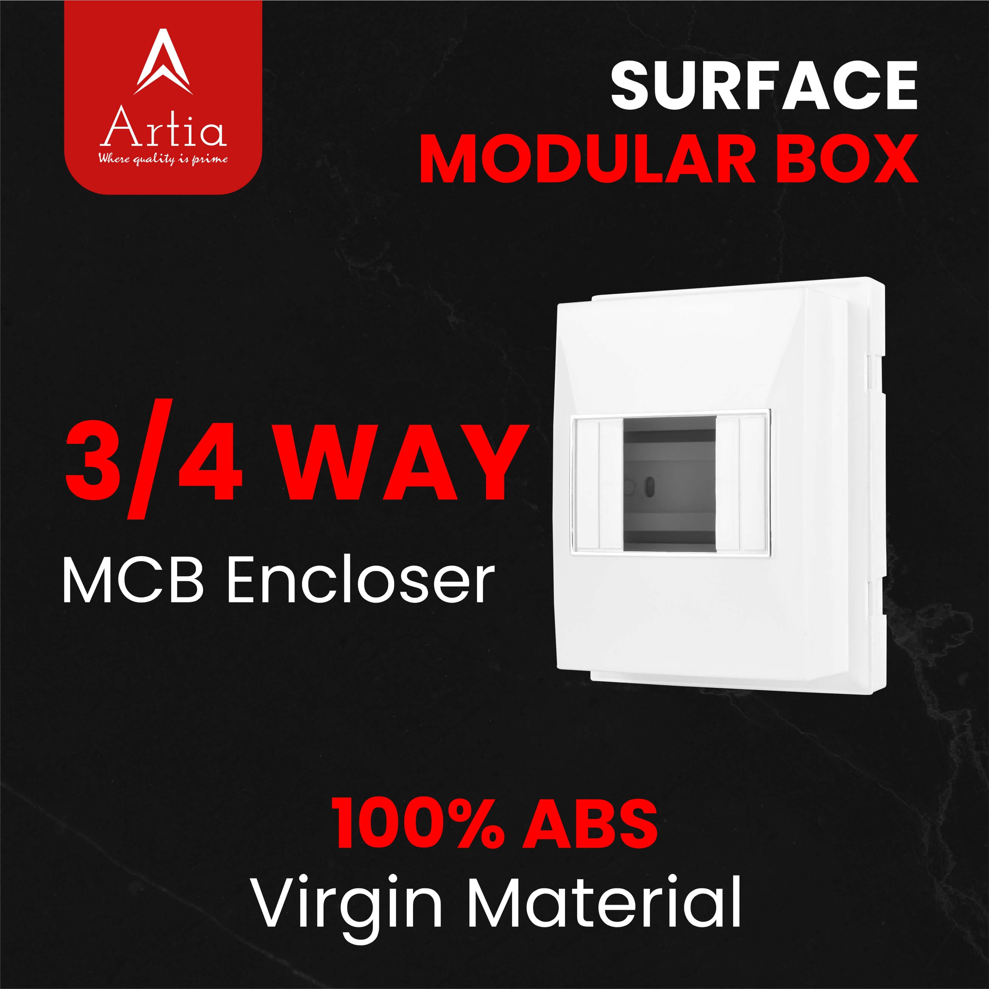 3/4 modular mcb enclosure